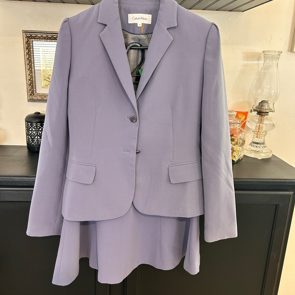 Calvin Klein Women's Lavender Blazer and Skirt Set